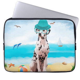 Dalmation Dog on Beach Laptopschutzhülle