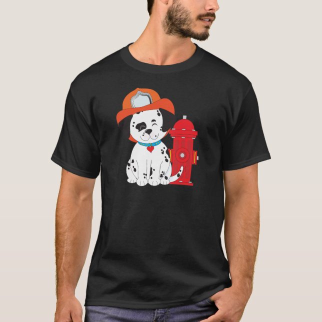 Dalmation Feuer-Hund T-Shirt (Vorderseite)