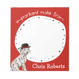 Dalmationr Black Hat Dog List Notizblock