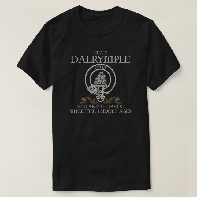 Dalrymple Castleton Clan Wappen Schottischer Nachn T-Shirt (Design vorne)