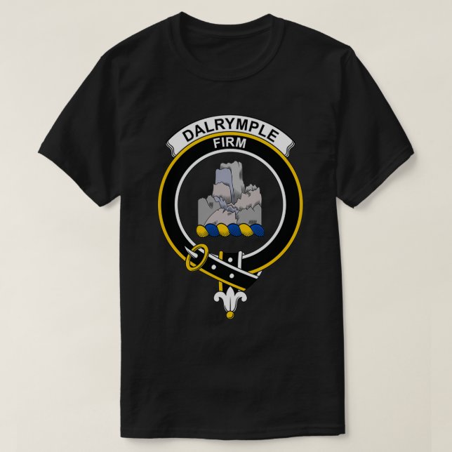 Dalrymple Wappen Tartan Clan Scottish Clan T-Shirt (Design vorne)