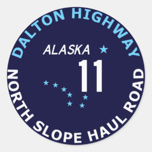 Dalton Highway, North Slope Haul Road Runder Aufkleber