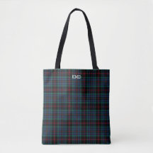 Daly Clan Tartan Blue Kariert Monogram