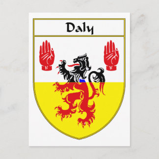 Daly Coat of Arms/Familienwappen Postkarte