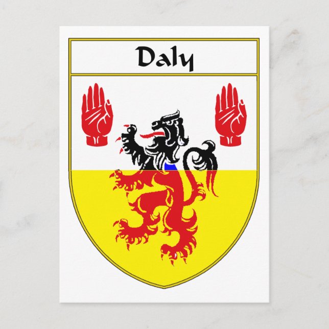 Daly Coat of Arms/Familienwappen Postkarte (Vorderseite)