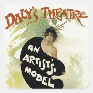 Daly's Theater ~ Ein Kunstmodell Quadratischer Aufkleber