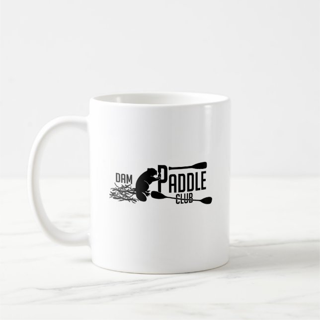 Dam Paddle Club Beaver Logo 11oz Kaffeetasse (Links)