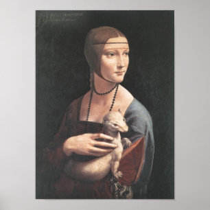 Dama con ermellino Da Vinci Poster