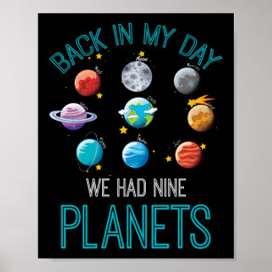 Damals hatten wir neun Planeten-Sonnensysteme Poster