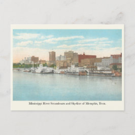 Damamboote und Skyline von Memphis Postkarte