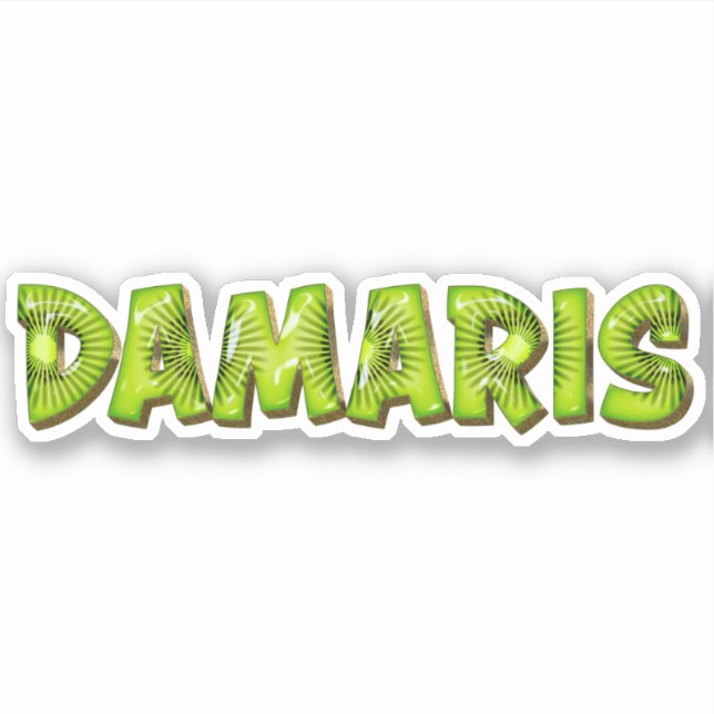 Damaris Name Kiwi Design Aufkleber Sticker (Vorderseite)