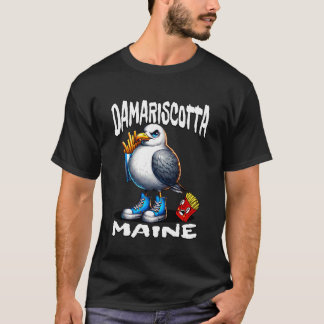 Damariscotta Maine Lustige Möwe Pommes Frites Souv T-Shirt