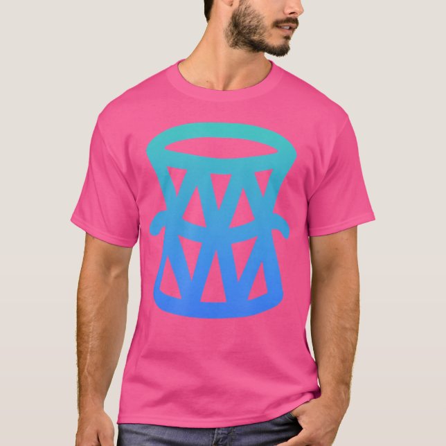 Damaru - Zwei gehackte Shiva-Trommelkruste T-Shirt (Vorderseite)