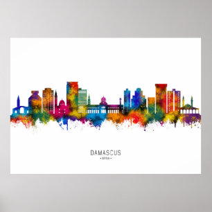 Damascus Syria Skyline Poster