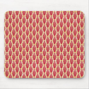 damask07-rotgelb ROT GELB DAMAST MUSTER VORLAGE Mousepad