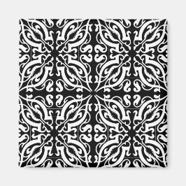 Damask 1 (schwarz und weiß) magnet