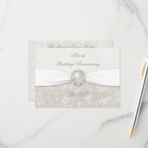 Damask 30. Hochzeitstag UAWG RSVP Karte