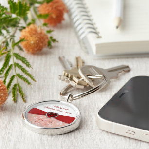 Damask 40. Hochzeitsszenario Schlüsselanhänger