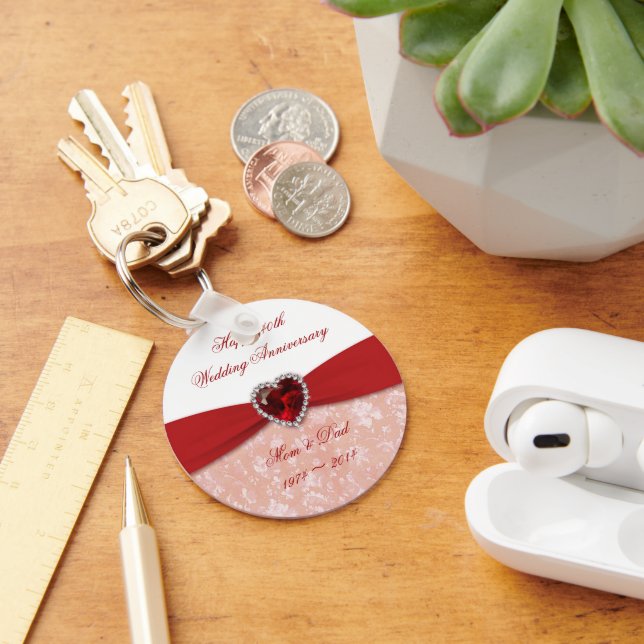 Damask 40. Hochzeitsszenario Schlüsselanhänger (Schreibtisch)