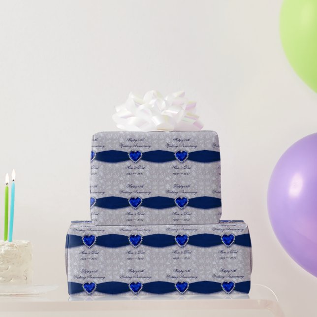 Damask 45. Hochzeitspapier Geschenkpapier (Partygeschenke)