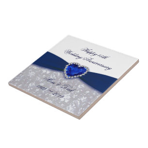 Damask 45. Hochzeitstag Fliese