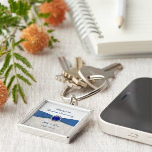 Damask 45. Jahreshauptkette für Hochzeit Schlüsselanhänger