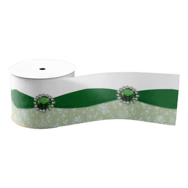 Damask 55. Hochzeitstag Ripsband (Spule)