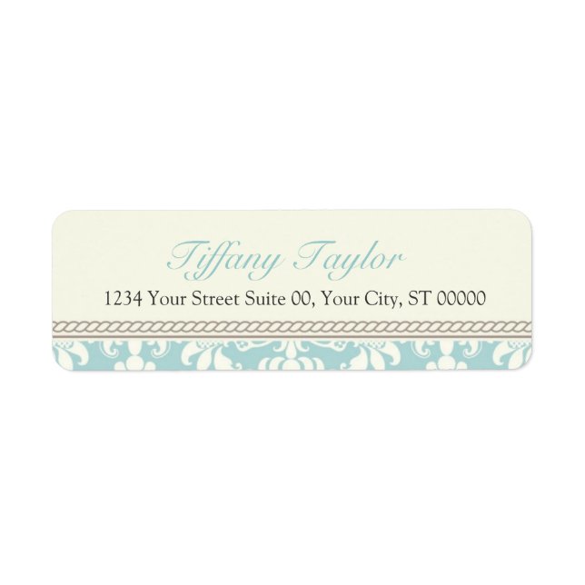 Damask Address Label 3/4" x 2 1/4" " (Vorne)