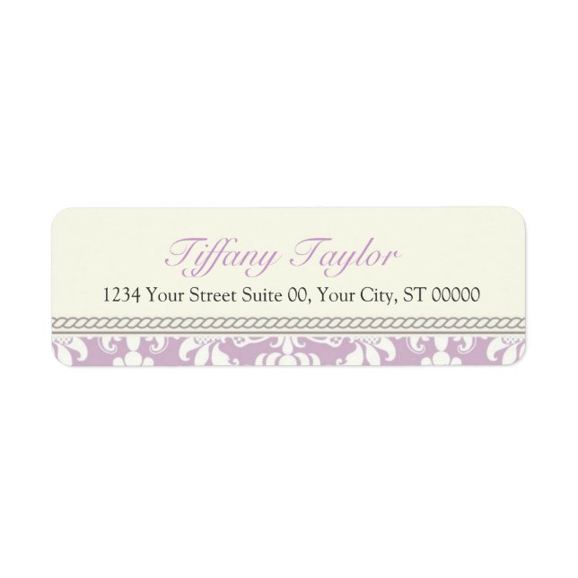 Damask Address Label 3/4" x 2 1/4" " (Vorne)