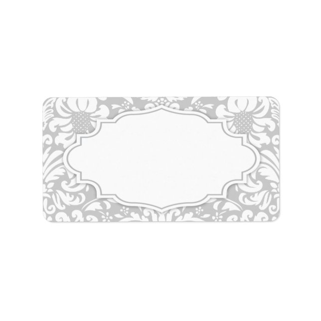 Damask Address Label Adressaufkleber (Vorne)