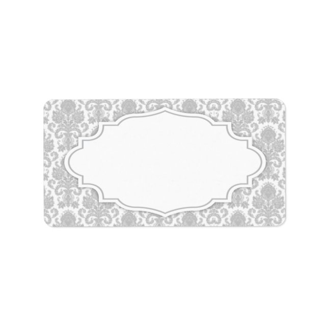 Damask Address Label Adressaufkleber (Vorne)