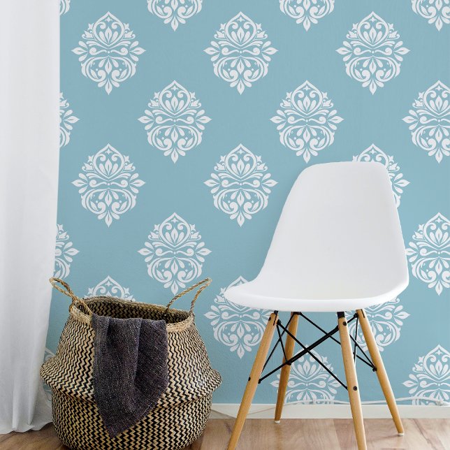 Damask Ambience Pale Cerulean Tapete (Von Creator hochgeladen)