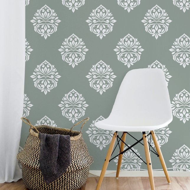 Damask Ambience Pale Olive Tapete (Von Creator hochgeladen)