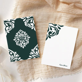 Damask Ambience Phthalo Green Mitteilungskarte