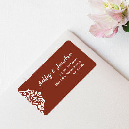 Damask Ambiente: Elegant Einzigartige Adresse Sien Adressaufkleber