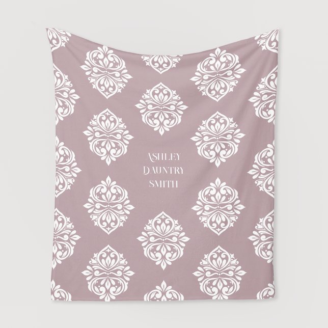 Damask Ambiente Toskana Blassrosa Fleecedecke (Von Creator hochgeladen)