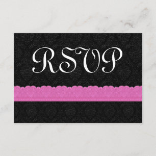 Damask and Lace UAWG Response Card V043 RSVP Karte