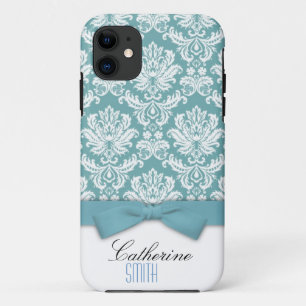 Damask Aqua Bow iPhone 5 Fall Case-Mate iPhone Hülle