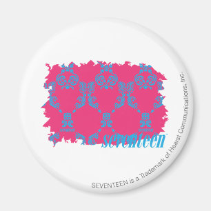 Damask Aqua-Magenta 3 Magnet