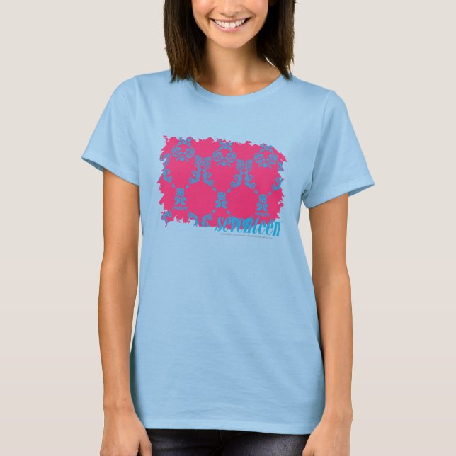 Damask Aqua-Magenta 3 T-Shirt (Vorderseite)