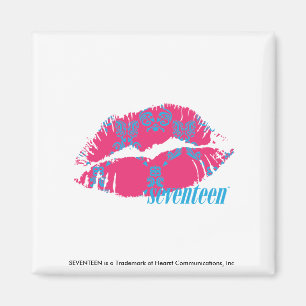 Damask Aqua-Magenta Magnet