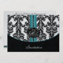 Damask aqua silber Hochzeit
