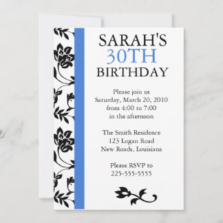 Damask Birthday Einladung