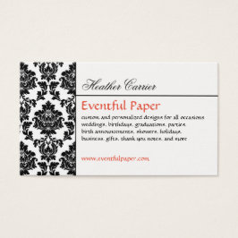Damask Black & White - Visitenkarte
