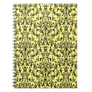 Damask Black & Yellow Notizblock