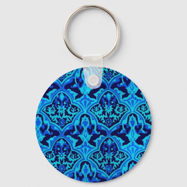 Damask blau schlüsselanhänger (Vorderseite)