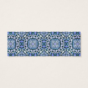 Damask Blau-Weiß-Dekorationsmuster