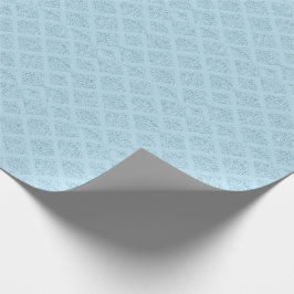 Damask Blue Diamond Design Elegante Boy Baby Dusch Geschenkpapier