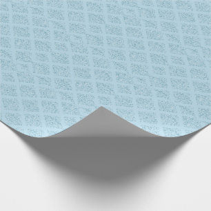 Damask Blue Diamond Design Elegante Boy Baby Dusch Geschenkpapier