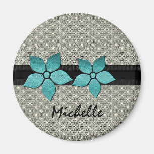 Damask-Blume-Magnet Magnet